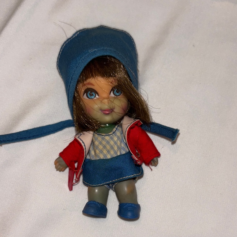 Vintage Babe Biddle Liddle Kiddle Doll with Blue and Red Outfit 1960’s